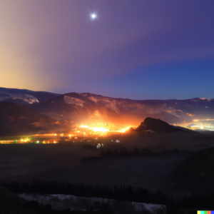 The Wenatchee Valley connected to the heavens made of hydrogen.
